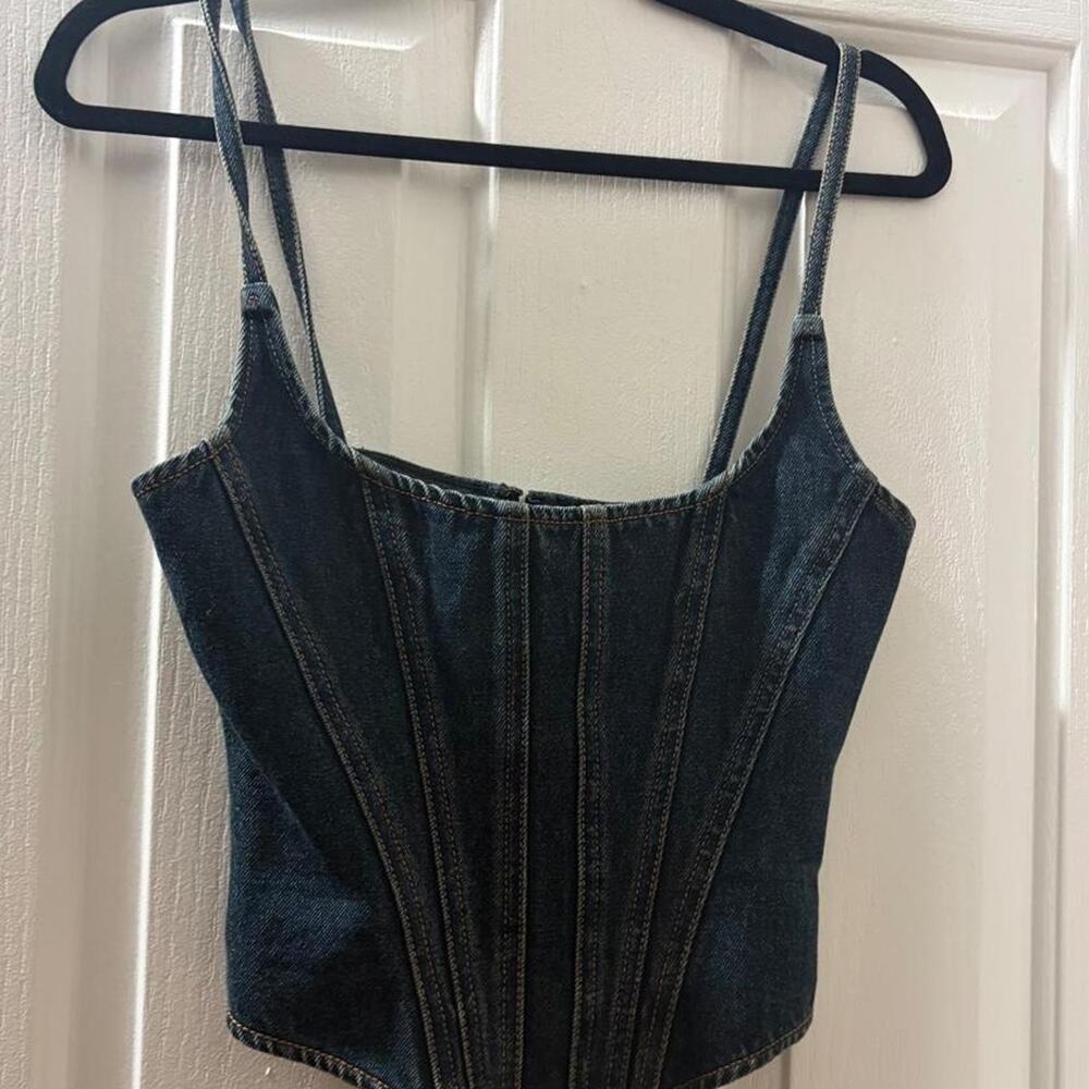 Lioness denim corset top in xs